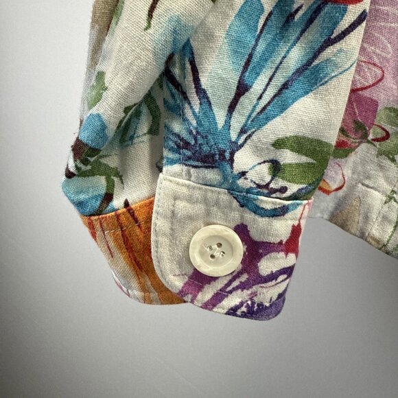 Coldwater Creek Multicolor Floral Jean Linen Jacket - Picture 9 of 12